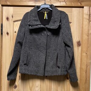 Lole Marled Brown Water Repellent Women’s Coat Jacket XL 14 Fleece Lined